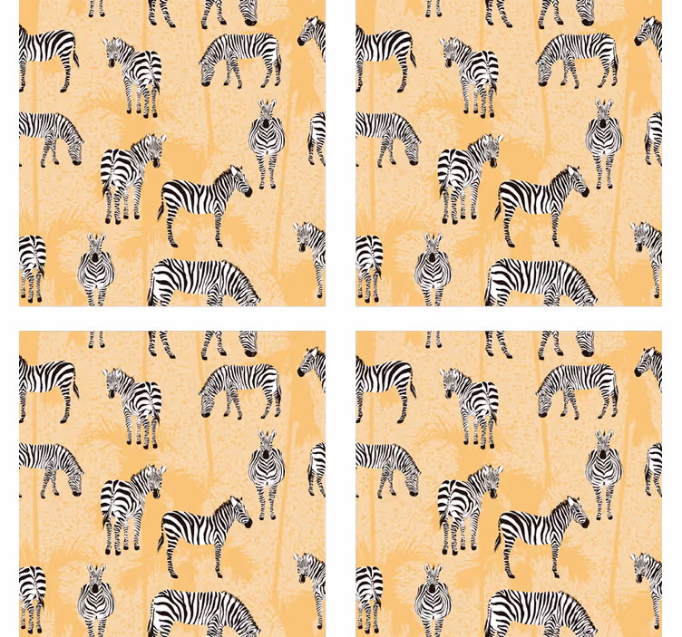 Suporturi pahare geeks fundal cu model zebra - TenStickers