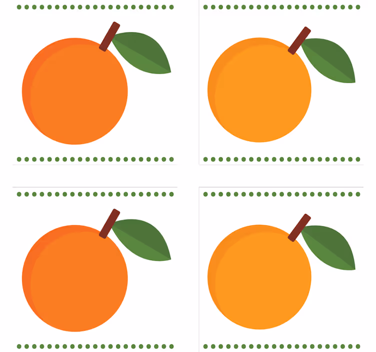 Desen animat portocaliu citrus coaster - TenStickers