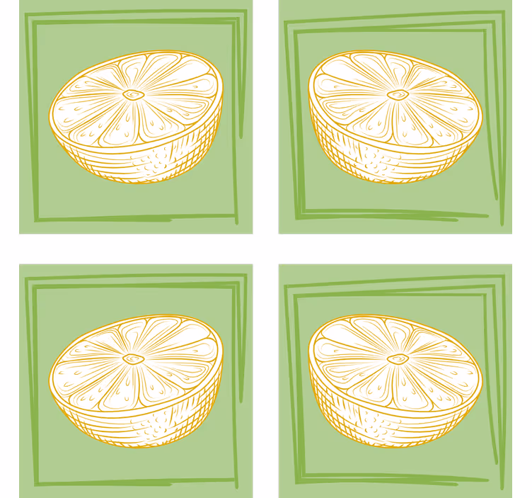 Suporturi pahare cu nume ilustrație felie de lime - TenStickers
