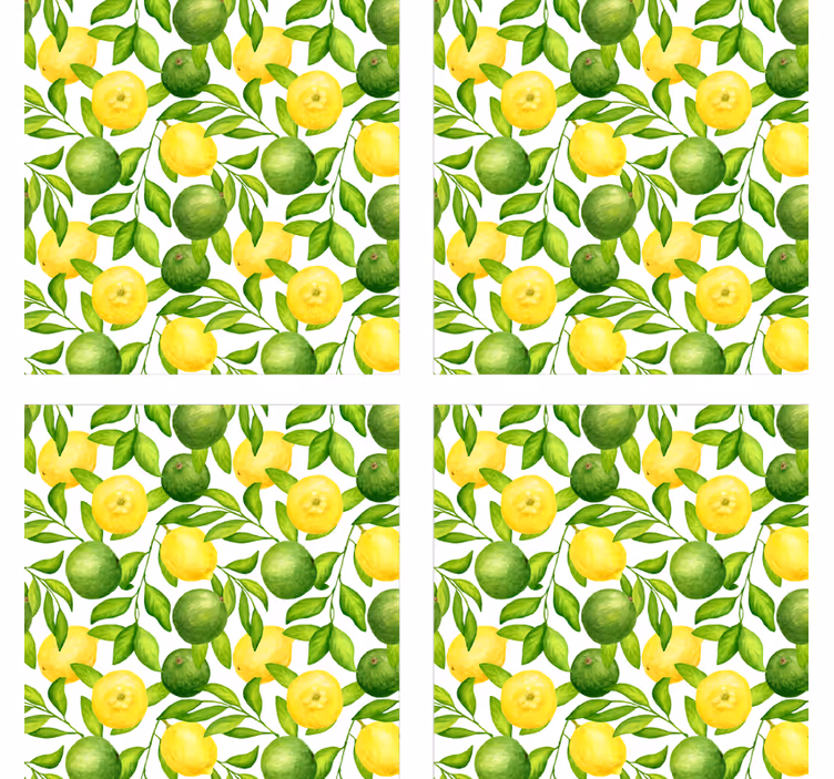 Suporturi pahare cu model floral citric vibrant - TenStickers