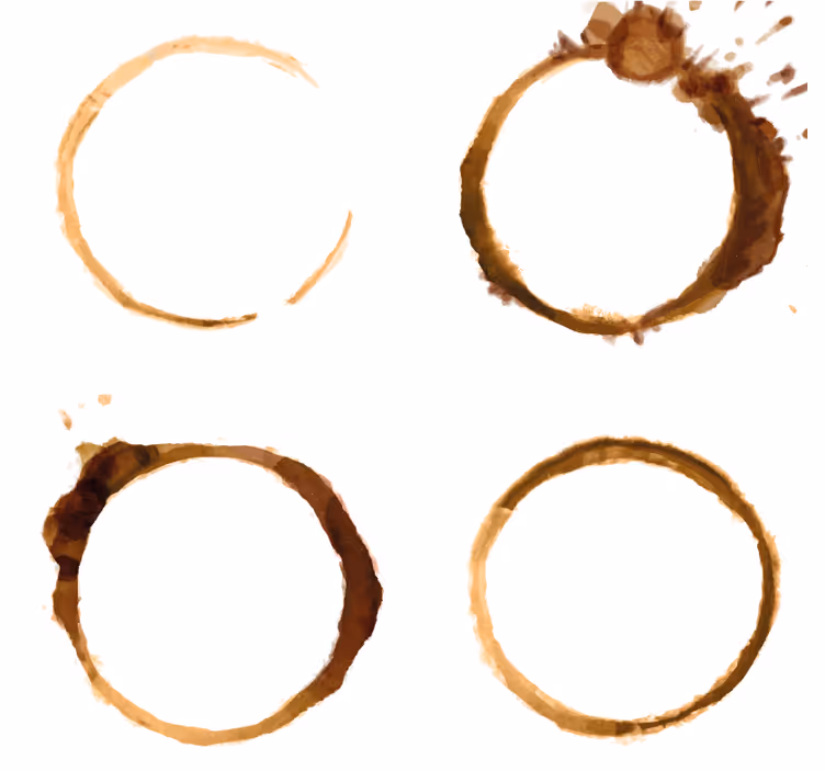 Suporturi pahare cu modele de pete de cafea - TenStickers