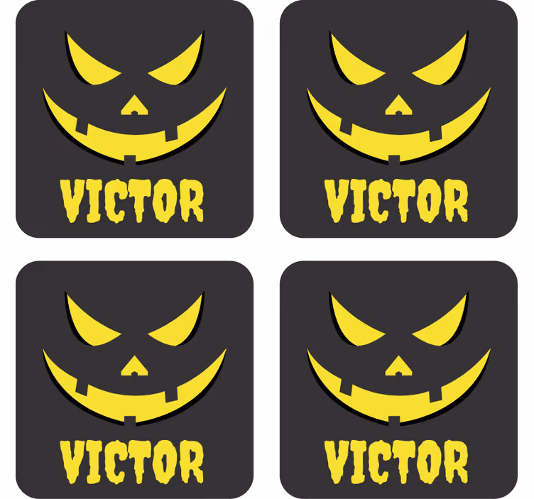 Coaster personalizat de dovleac pentru halloween - TenStickers