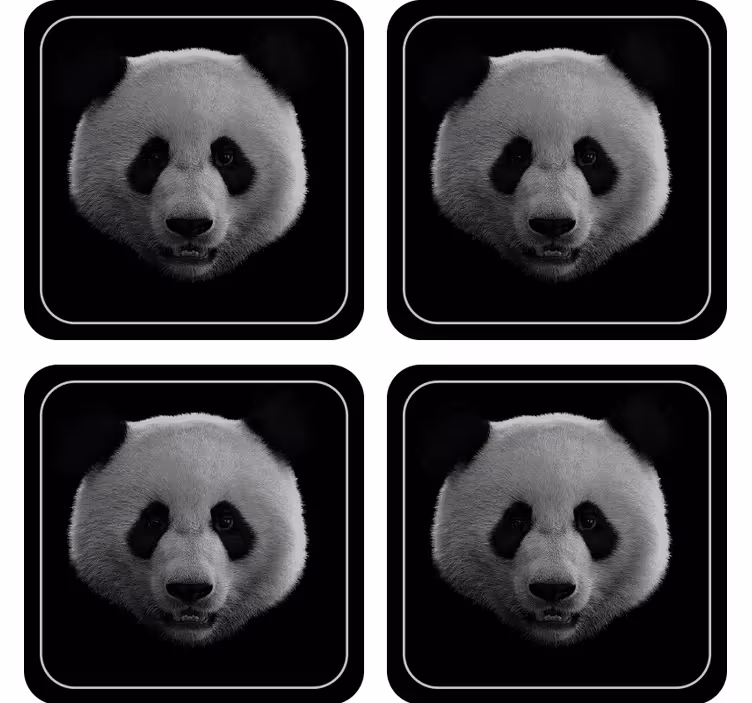 Suporturi pahare geeks model față de panda - TenStickers