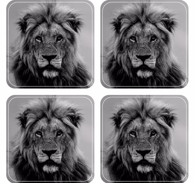 Suporturi pahare moderne portrete majestuoase cu lei - TenStickers
