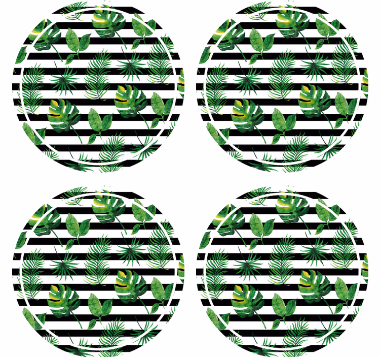 Suporturi pahare ideea frunzelor tropicale - TenStickers