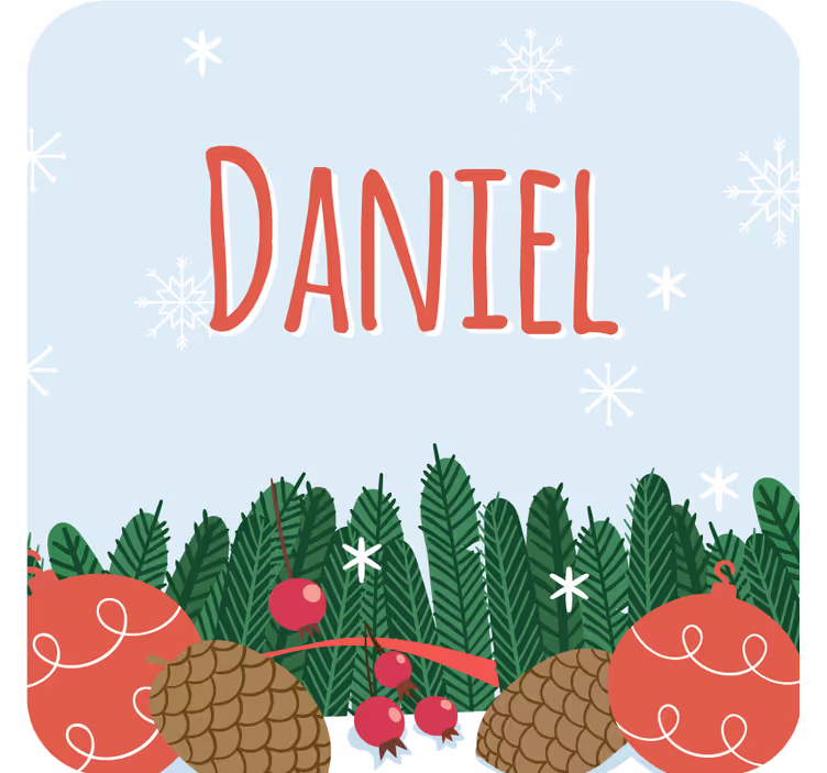 Suporturi pahare de crăciun cu ornamente festive conuri - TenStickers