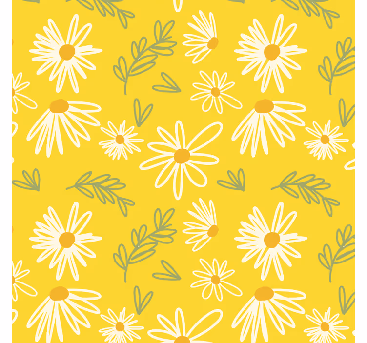 Suporturi pahare cu model floral de margarete - TenStickers