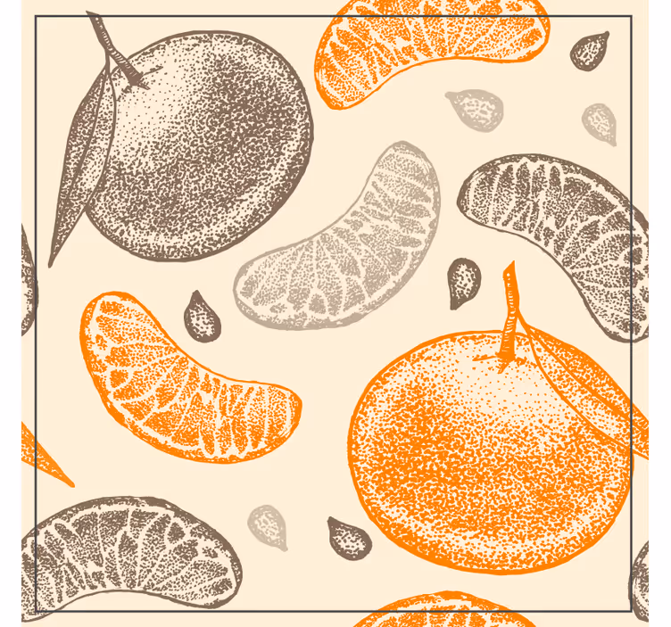 Suporturi pahare cu model de fructe citrice - TenStickers