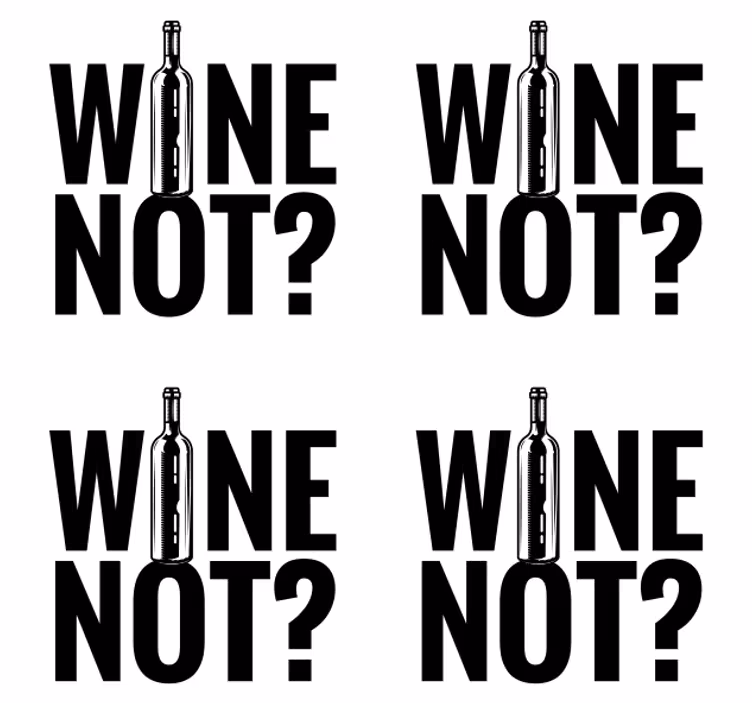 Suporturi pahare cu fraze pentru sticle de vin jucăușe - TenStickers