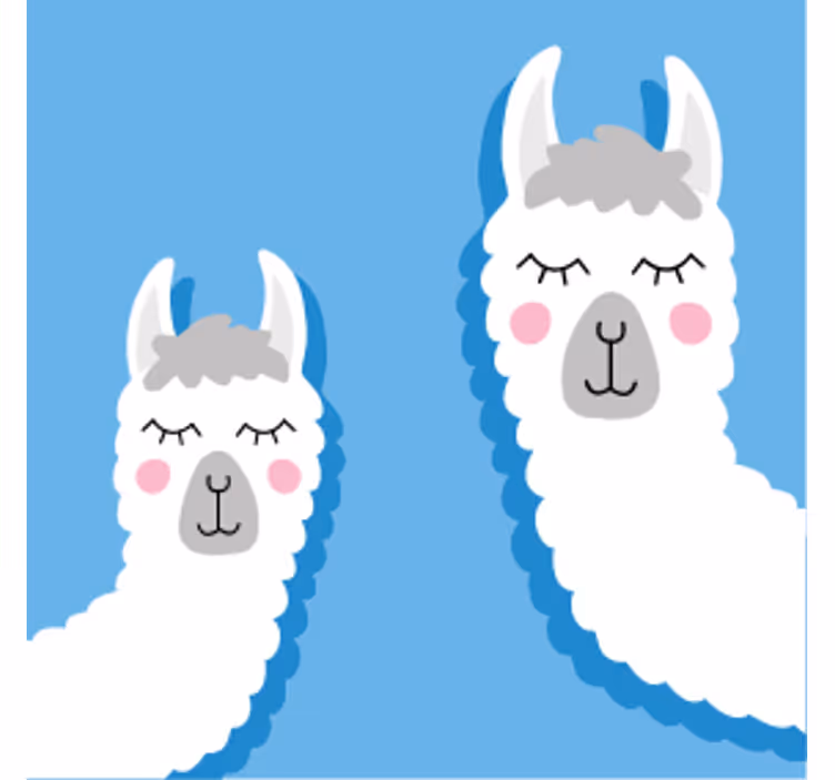 Suporturi pahare geeks cu personaje jucăușe de lama - TenStickers