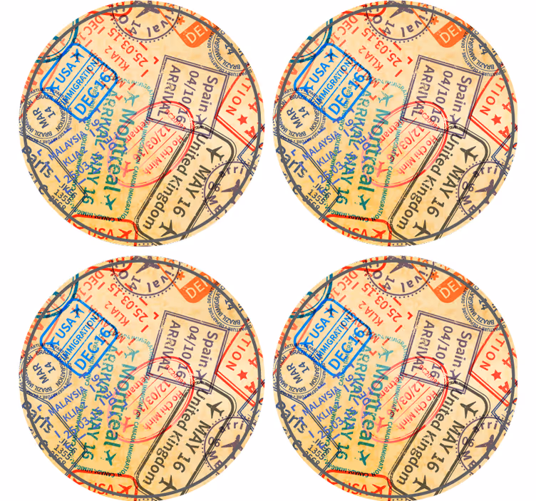 Timbre de călătorie coaster modern - TenStickers
