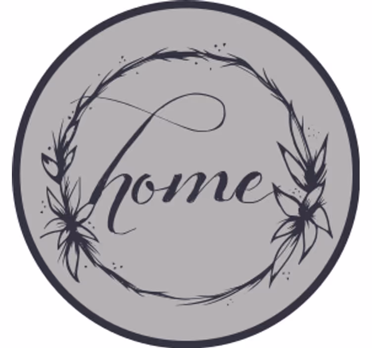 Suporturi pahare cu fraze cercul floral elegant pentru acasă - TenStickers