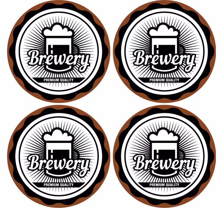 Suporturi pahare de bere emblema calitate premium brewerie - TenStickers