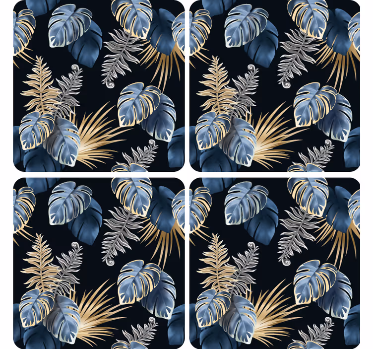 Suporturi pahare cu frunziș tropical luxuriant - TenStickers