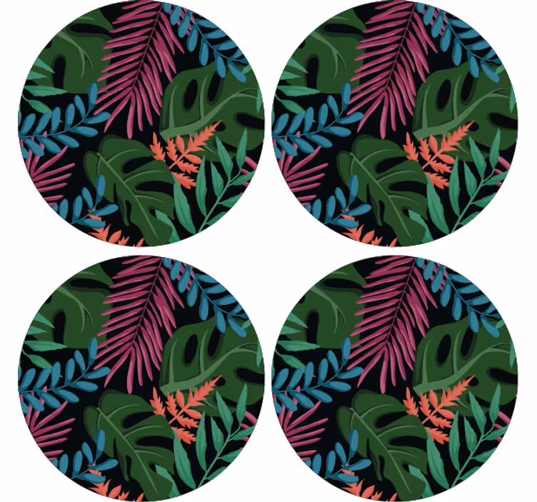 Monstera jungla tropicală mai multe coastere - TenStickers