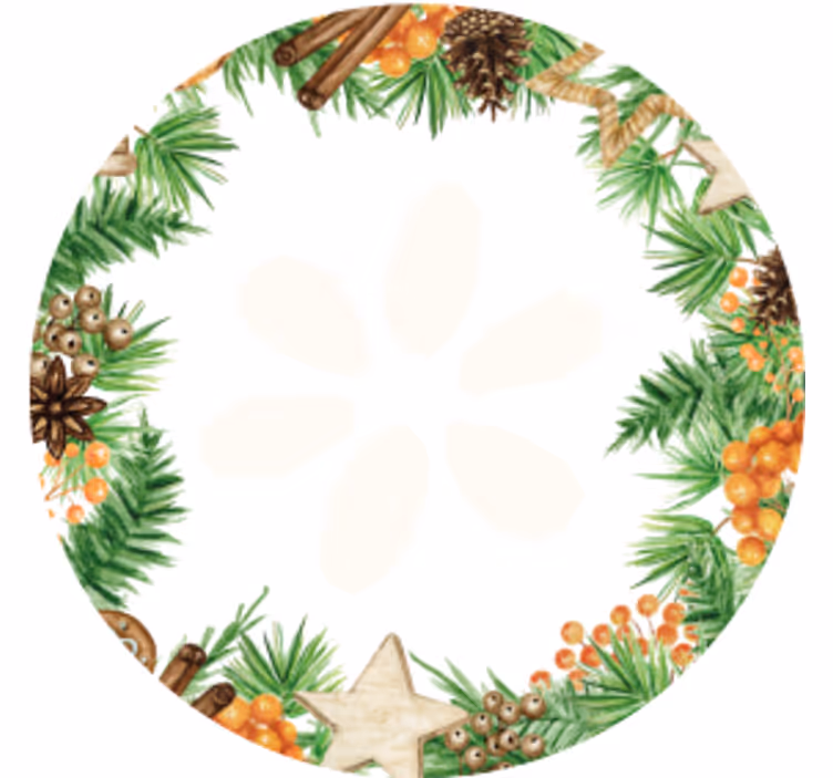 Suporturi pahare de crăciun cu accente festive verzi - TenStickers
