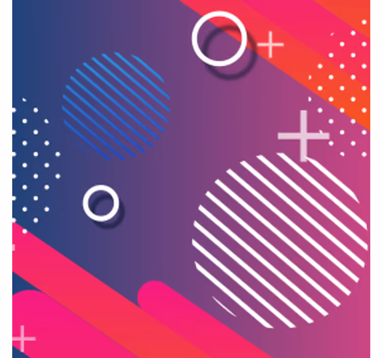 Suporturi pahare cu model geometric și cercuri - TenStickers