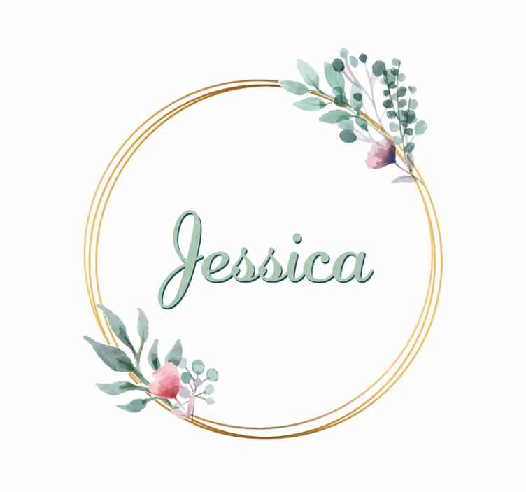 Suporturi pahare cu nume personalizate florale - TenStickers