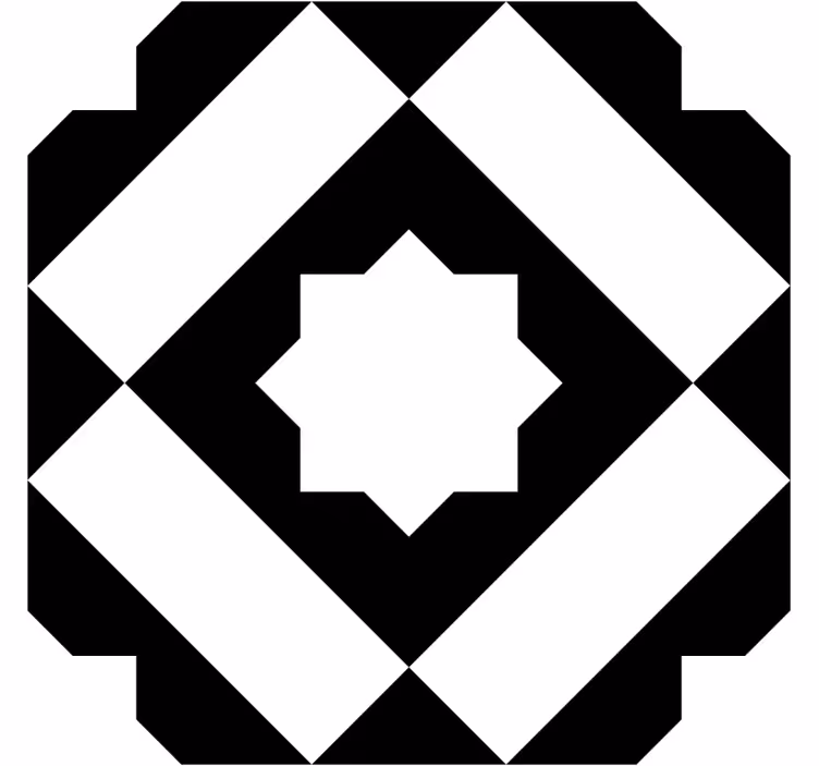 Suporturi pahare cu model geometric negru - TenStickers