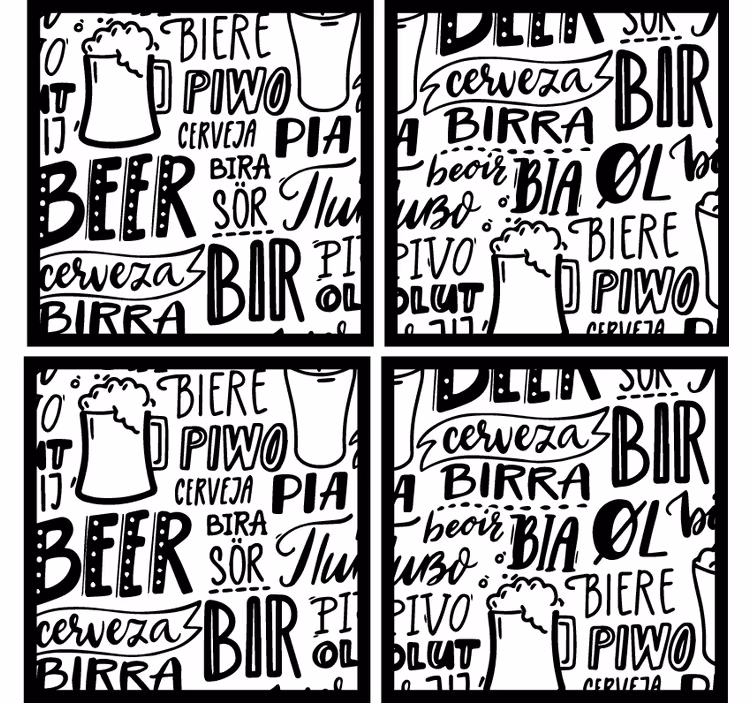 Suporturi pahare de bere termeni diversi despre bere - TenStickers