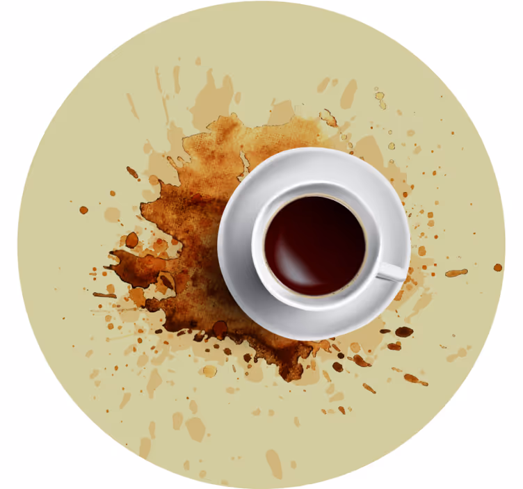 Suporturi pahare geeks cană cu stropi de cafea - TenStickers