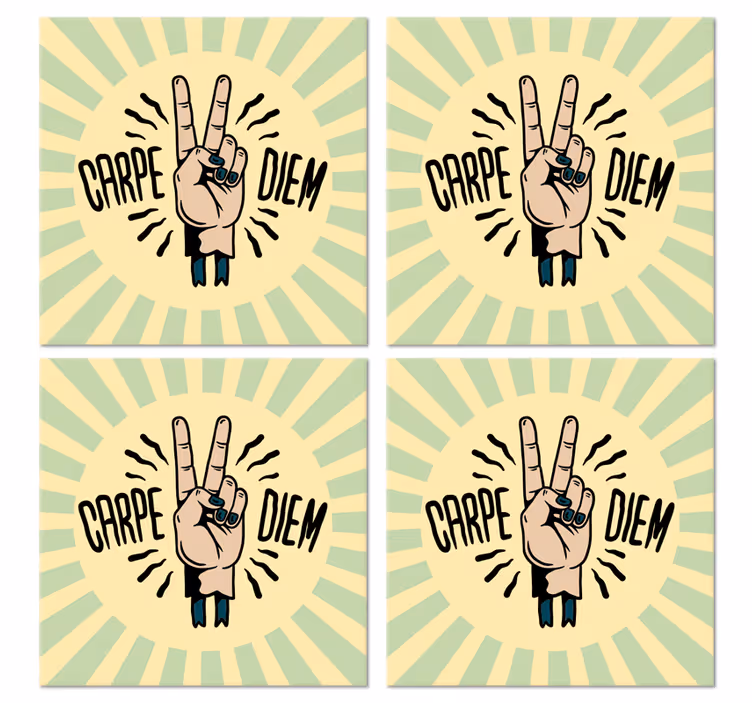 Suporturi pahare cu fraze semnul păcii - TenStickers