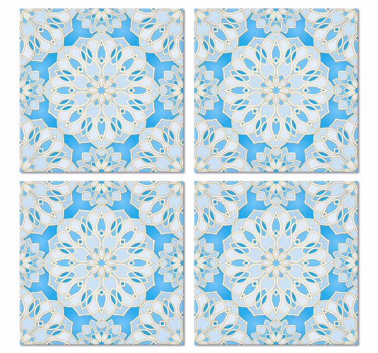 Suporturi pahare emblema floarei intricate - TenStickers