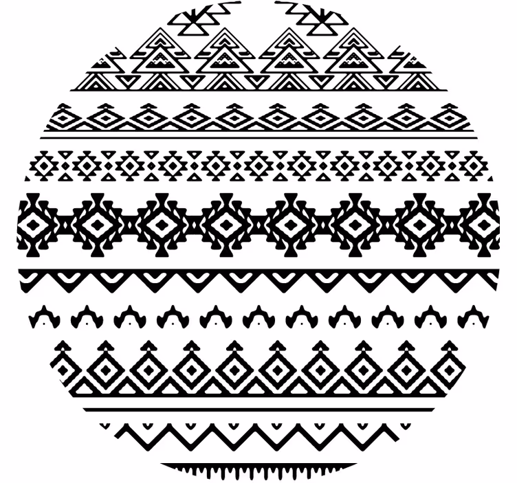 Suporturi pahare cu modele geometrice negre - TenStickers