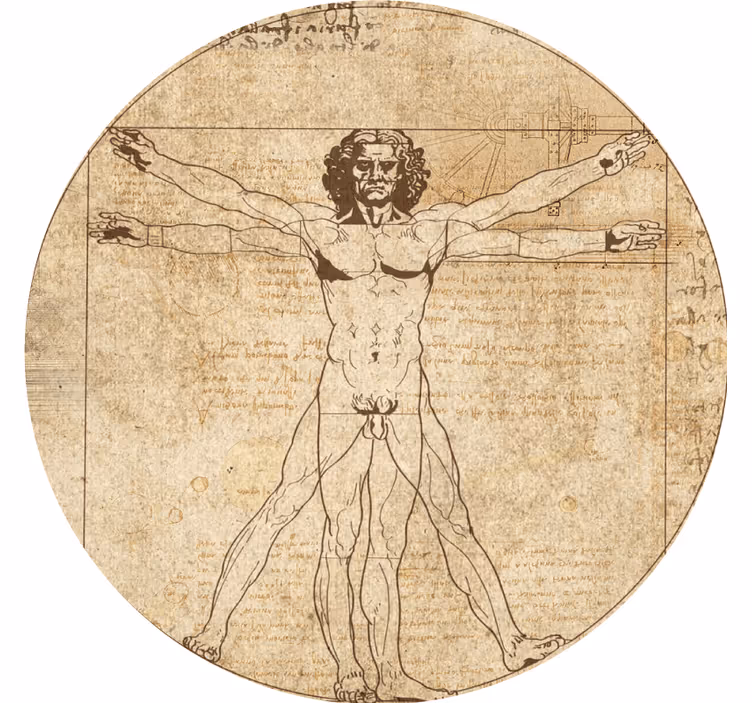 Leonardo da vinci art vintage coaster - TenStickers