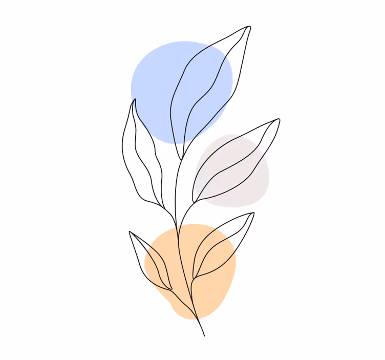 Suporturi pahare moderne artă botanică abstractă - TenStickers