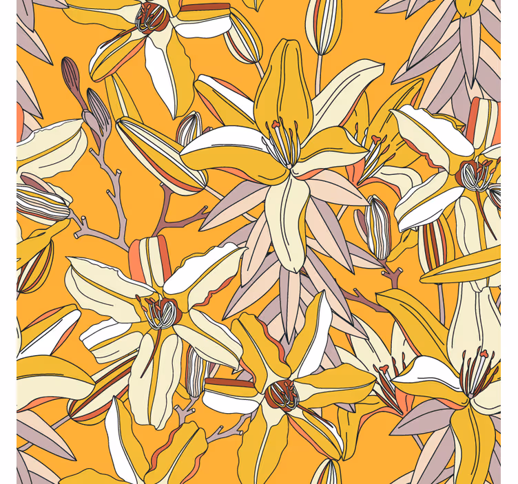 Suporturi pahare de bere cu model floral vibrant - TenStickers