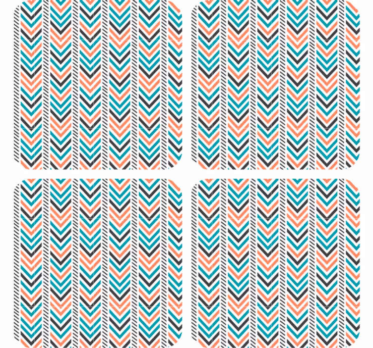 Suporturi pahare esențiale cu model chevron - TenStickers