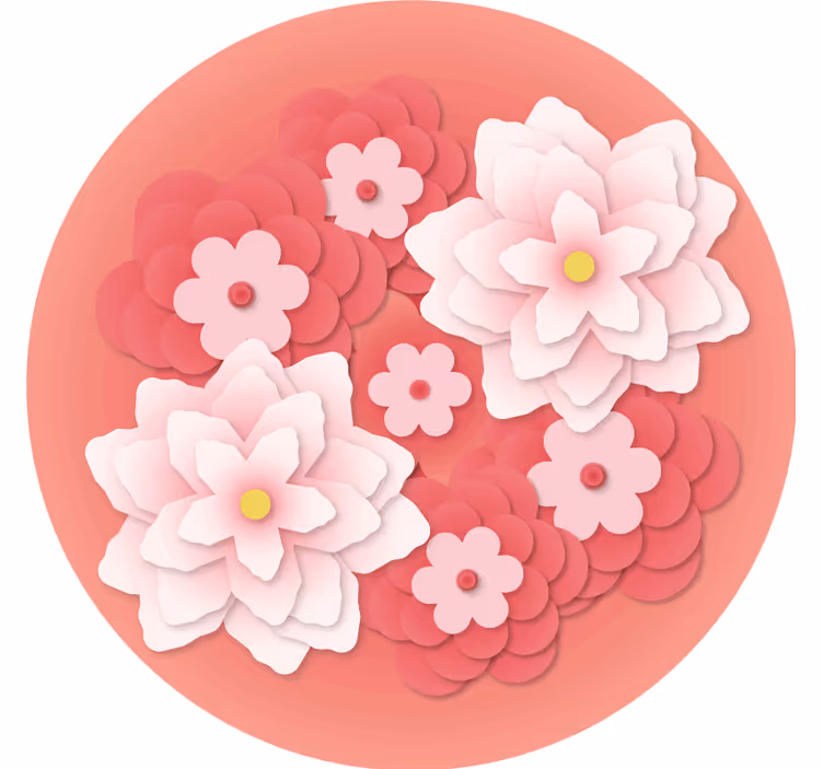 Suporturi pahare geeks aranjament floral în straturi - TenStickers