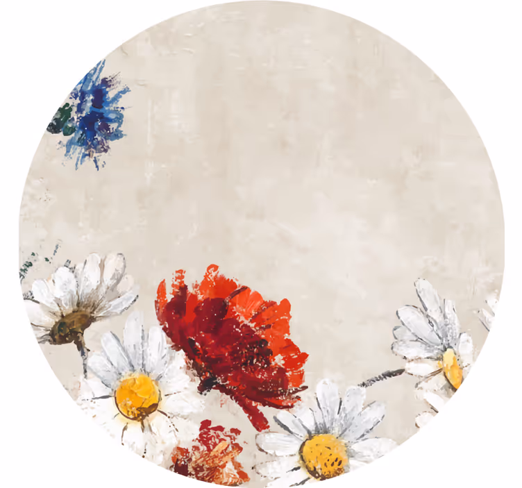 Suporturi pahare vintage compoziție florală vibrantă - TenStickers