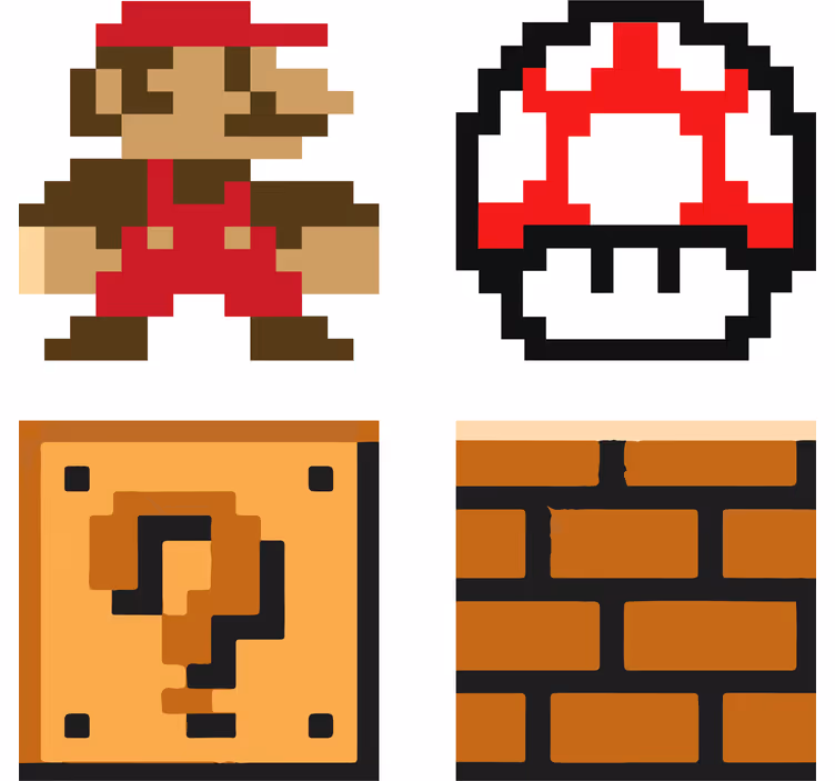 Super mario teme geek coasters - TenStickers