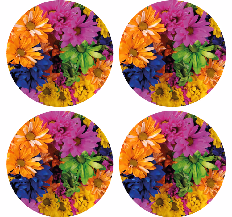 Suporturi pahare moderne aranjament botanic vibrant - TenStickers