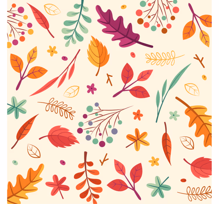 Suporturi pahare geeks cu elemente florale colorate - TenStickers