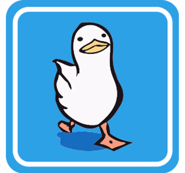 Suporturi pahare geeks rață de desene animate plimbătoare - TenStickers