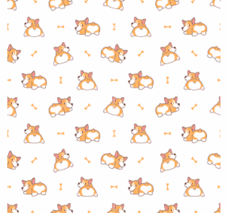 Suporturi pahare geeks cu model jucăuș de corgi - TenStickers