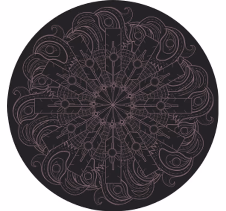 Suporturi pahare cu model mandala complicat - TenStickers