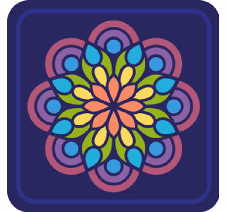 Suporturi pahare cu model floral colorat - TenStickers