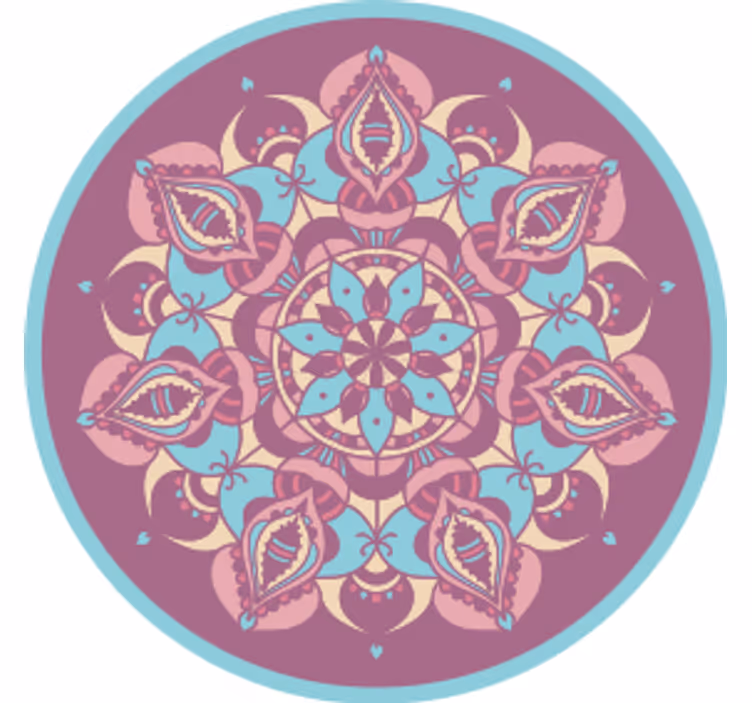 Suporturi pahare moderne aranjament mandala floral complex - TenStickers
