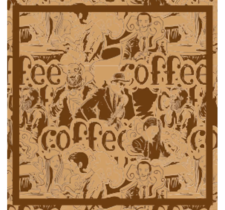 Suporturi pahare cu personaje vintage de cafea - TenStickers