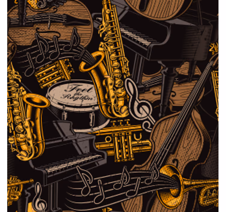Suporturi pahare geeks model instrumente muzicale - TenStickers