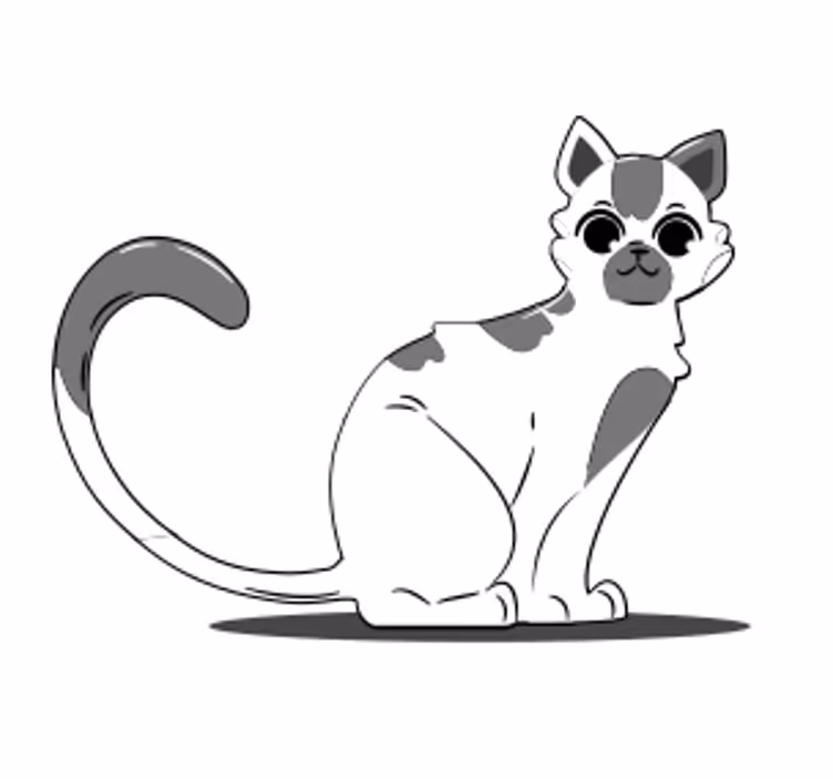 Suporturi pahare moderne figură pisică drăguță - TenStickers