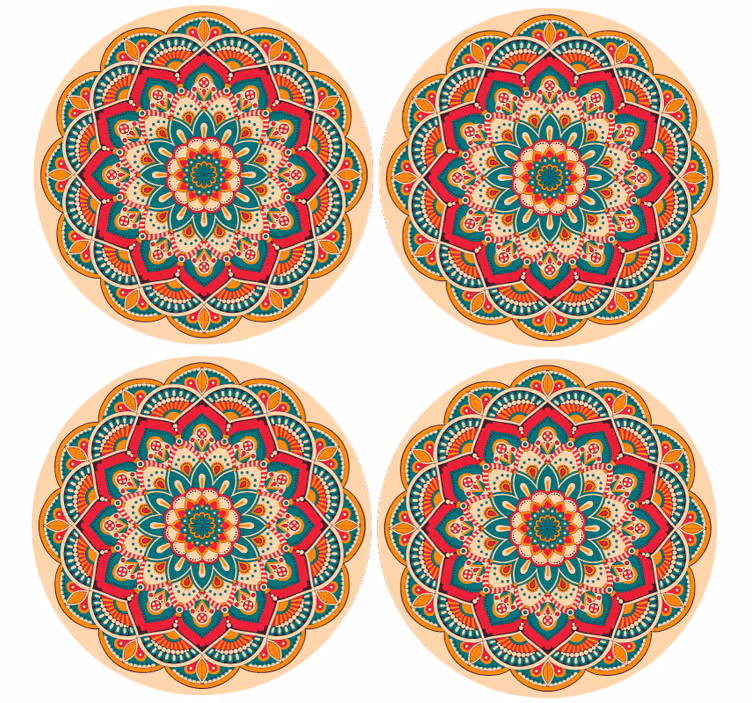 Mandala proiectează mai multe coastere - TenStickers