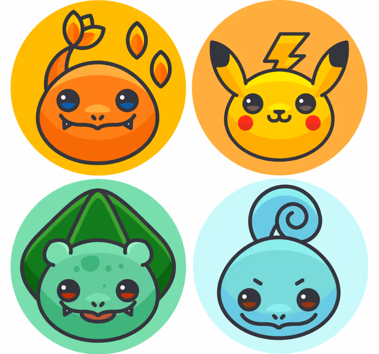 Personaje pokemon mai multe coastere - TenStickers