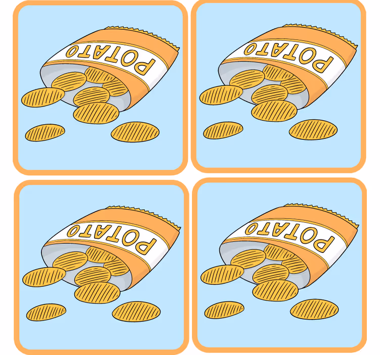 Suporturi pahare geeks ilustrație pungă snacks - TenStickers