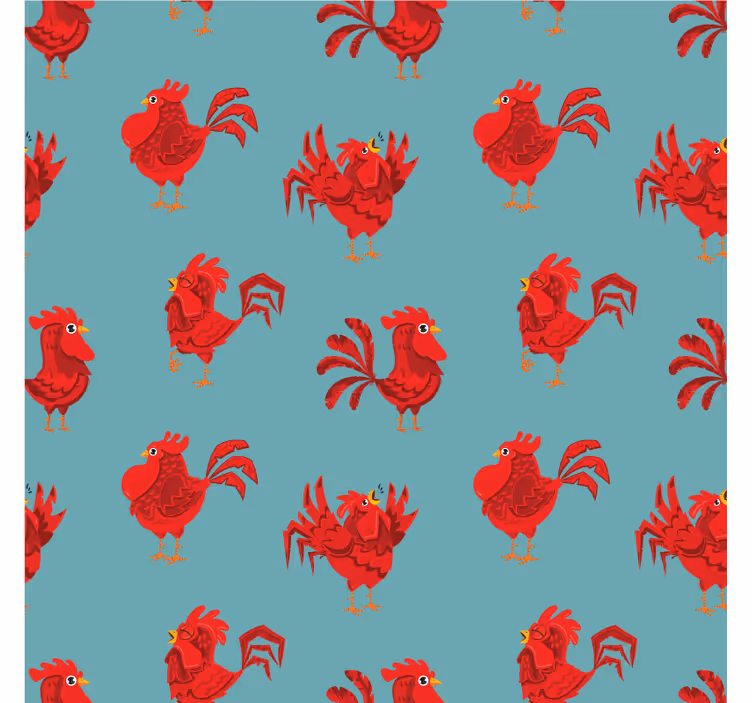 Suporturi pahare geeks cu motiv vibrant de cocoș - TenStickers