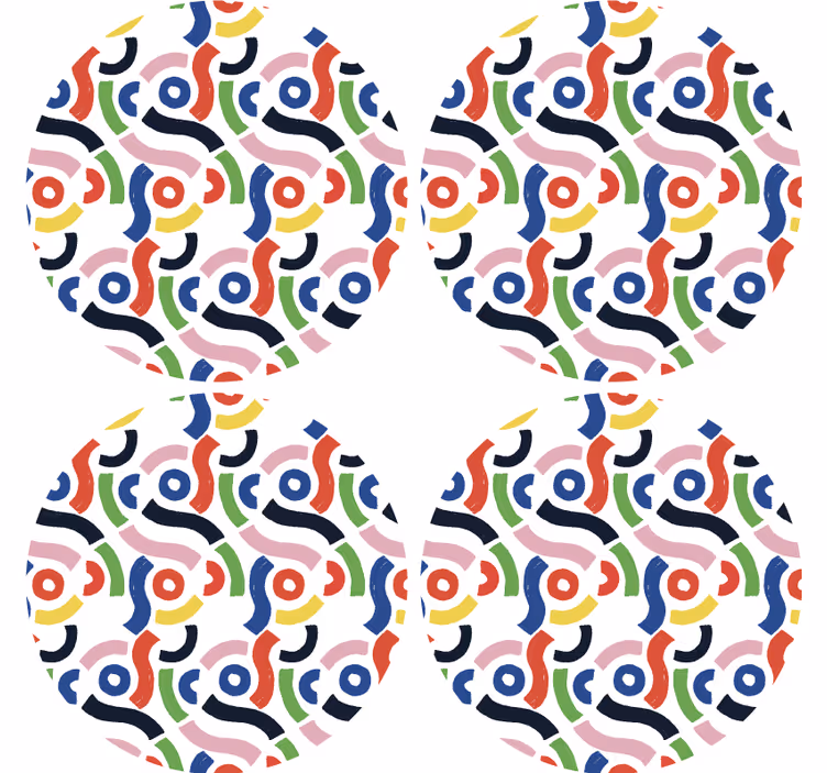 Suporturi pahare cu modele abstracte colorate - TenStickers